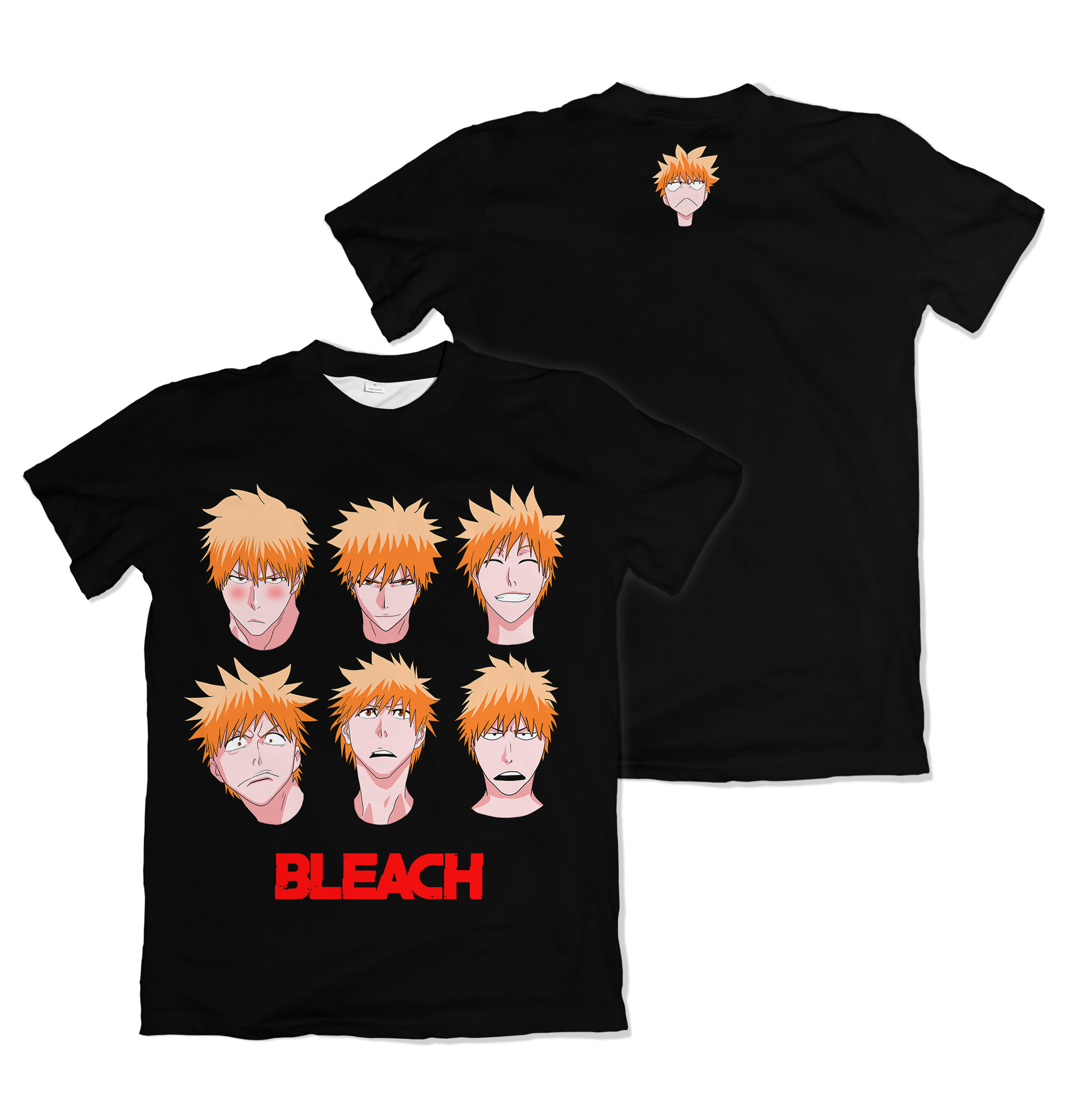 Camiseta Bleach Ichigo Kurosaki Cabecas Preta – Dry-Fit Premium Unissex | Swit Store