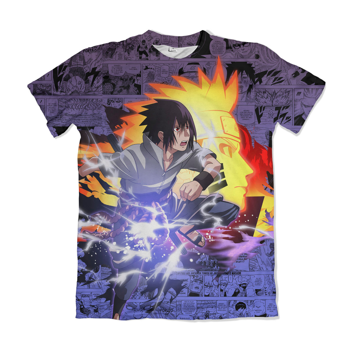 Camiseta Naruto E Sasuke Dry-Fit Premium Unissex