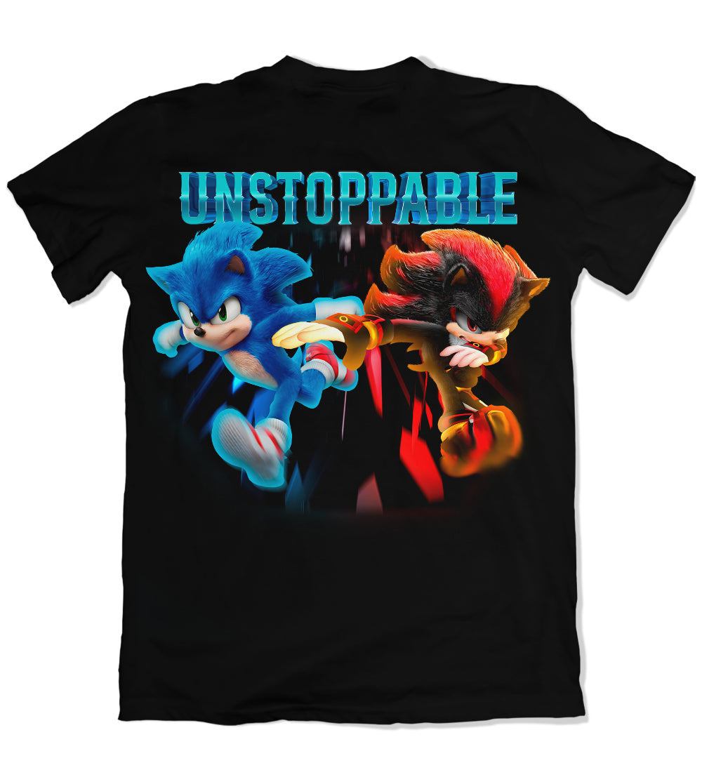 Camiseta Sonic O Filme Shadow E Sonic Costas – Dry-Fit Premium Unissex | Swit Store