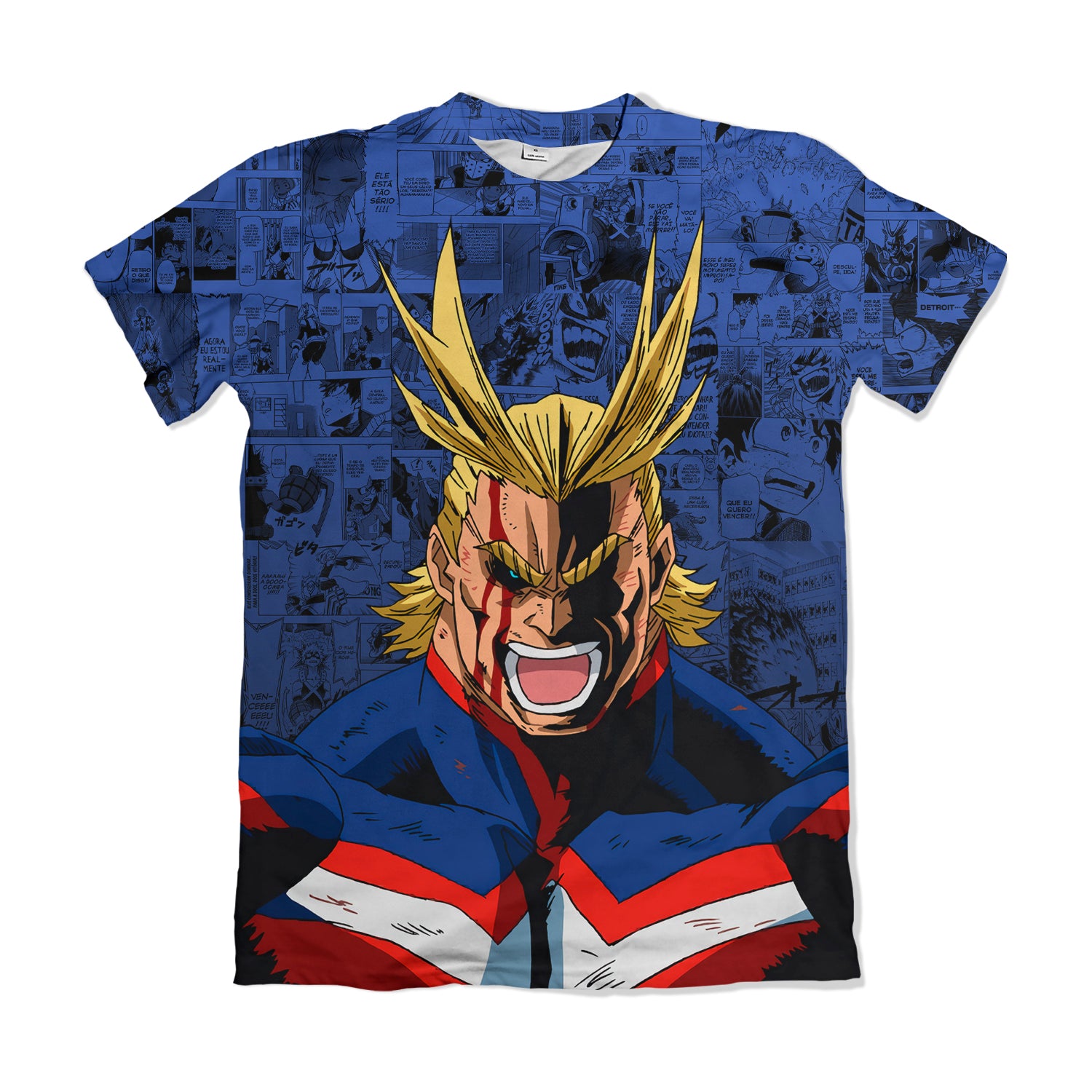 Camisa Boku no Hero - All Might Mangá 1 - Azul