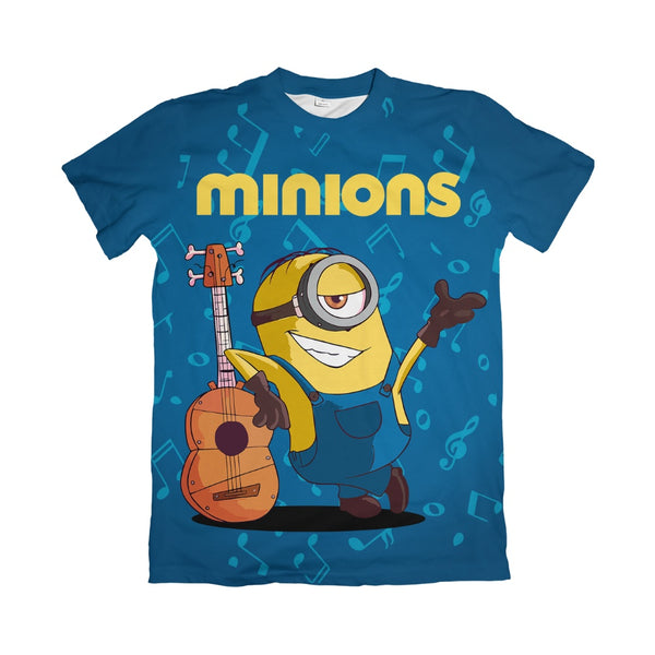 Camiseta Minions Minion Violeiro Azul Acenando
