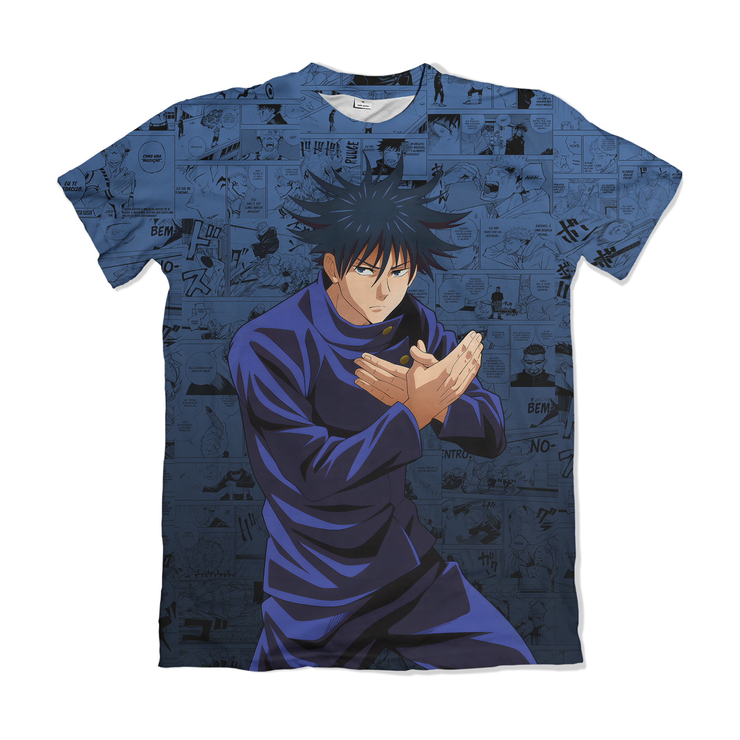 Camisa Jujutsu Kaizen - Megumi Fushiguro - Azul