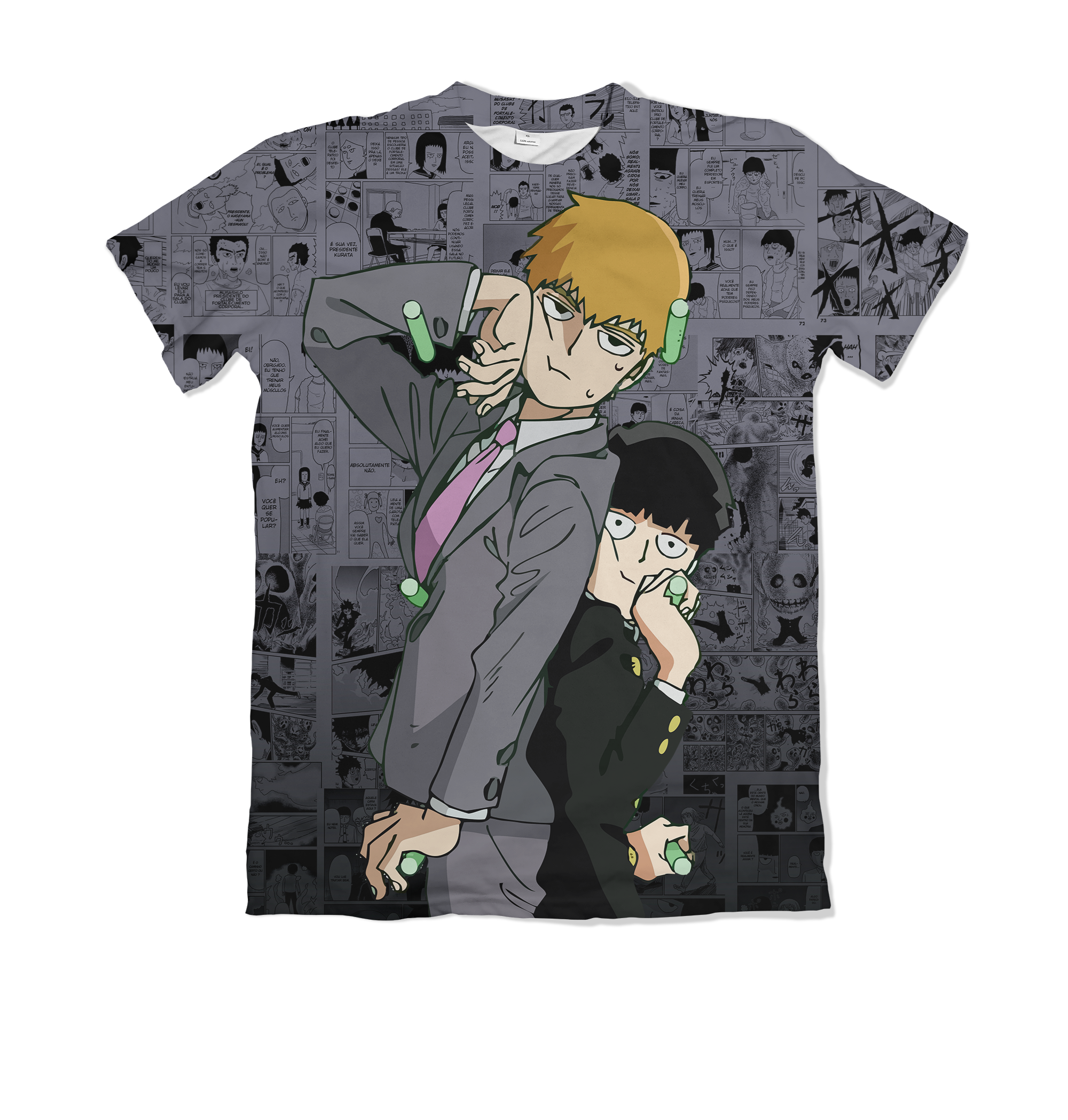 Camiseta Mob Psycho Prata – Dry-Fit Premium Unissex | Swit Store