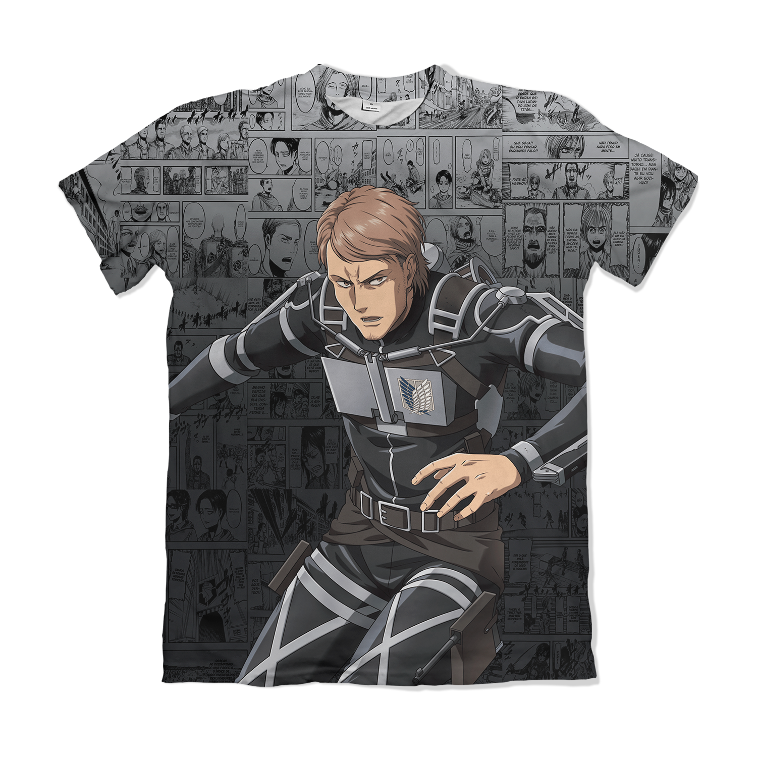 Camiseta Attack On Titan Jean Prata – Dry-Fit Premium Unissex | Swit Store