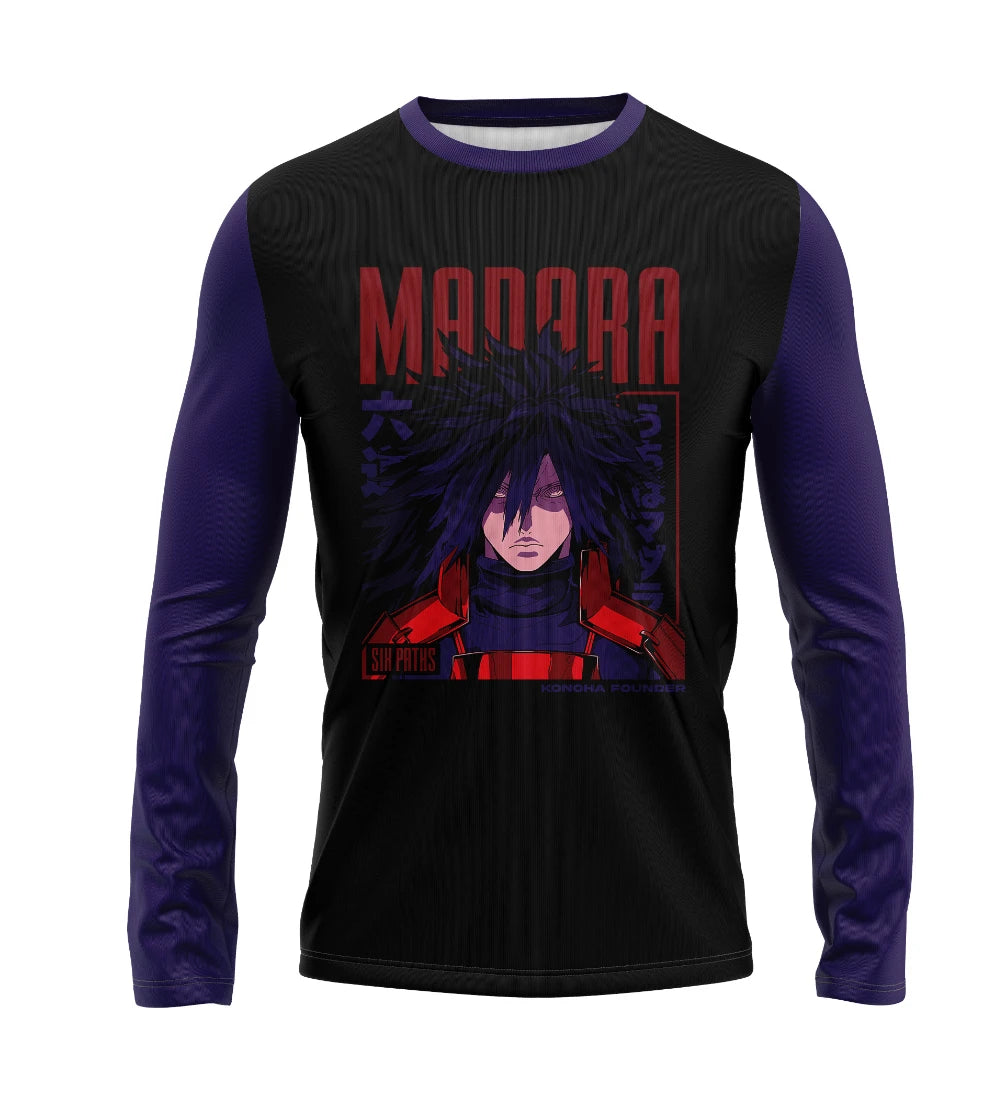 Camiseta Manga Longa Naruto Madara – Dry-Fit Premium Unissex | Swit Store