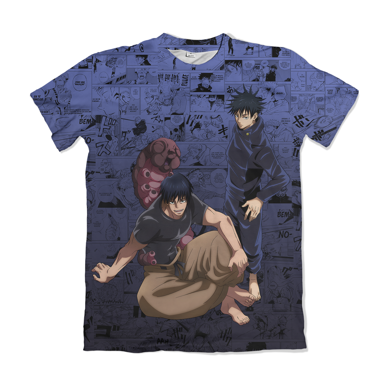 Camisa Jujutsu Kaizen - Megumi Fushiguro - Toji - Azul