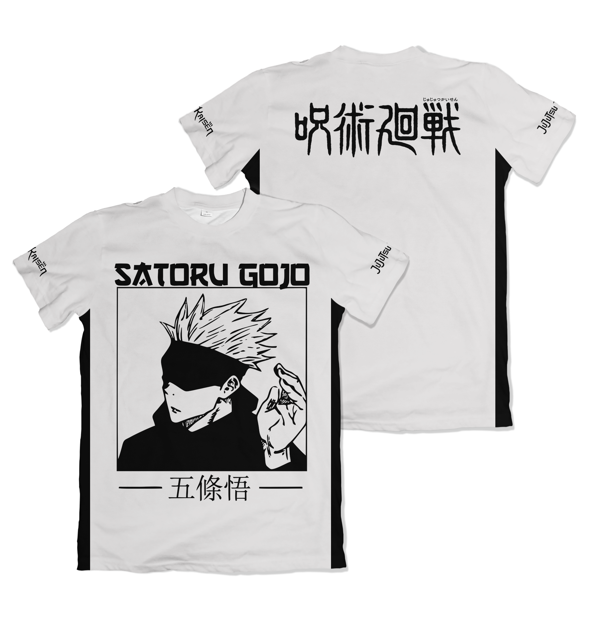 Camiseta Jujutsu Kaizen Satoru Gojo Branca Estilizada – Dry-Fit Premium Unissex | Swit Store