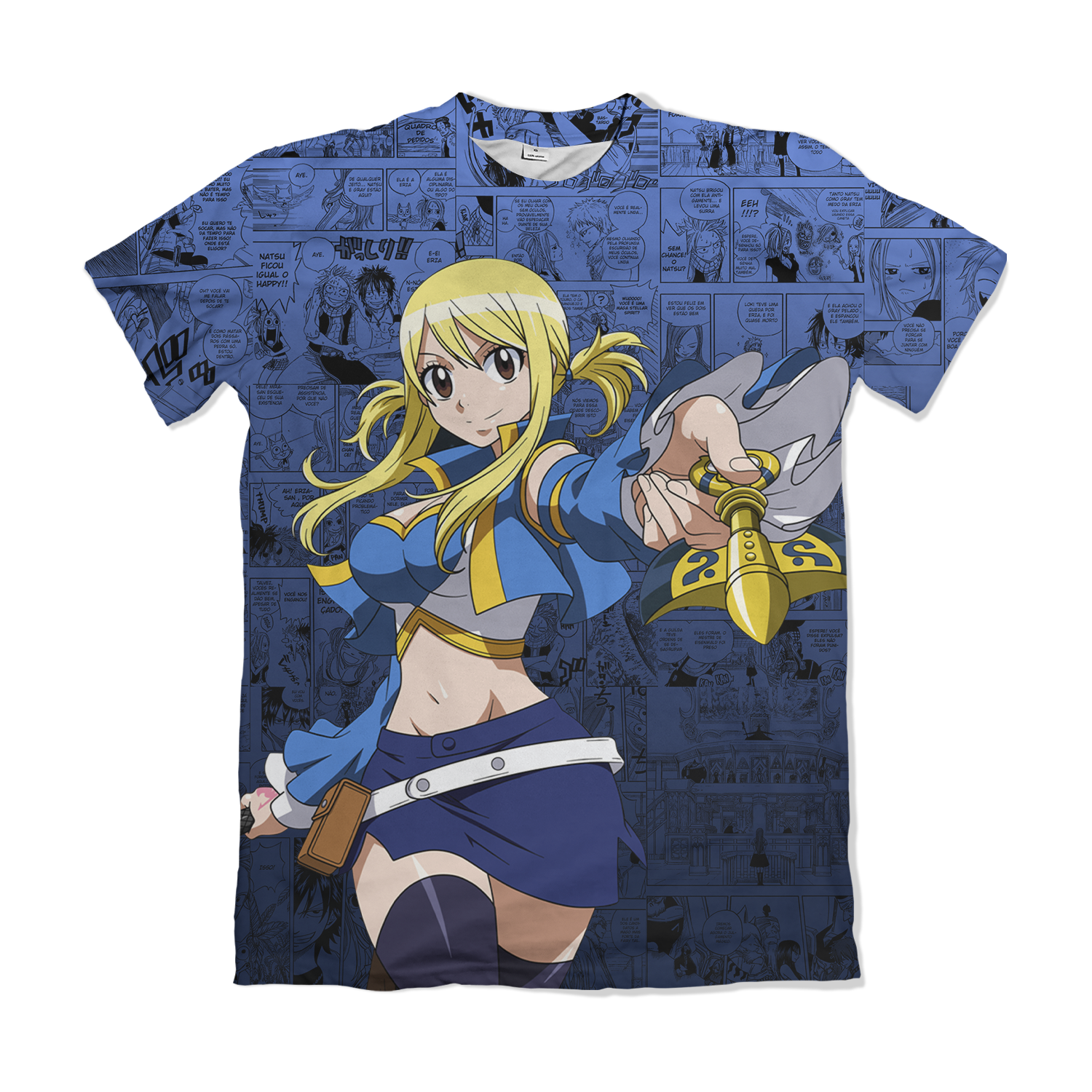 Camiseta Fairy Tail Lucy Heartfilia Azul – Dry-Fit Premium Unissex | Swit Store