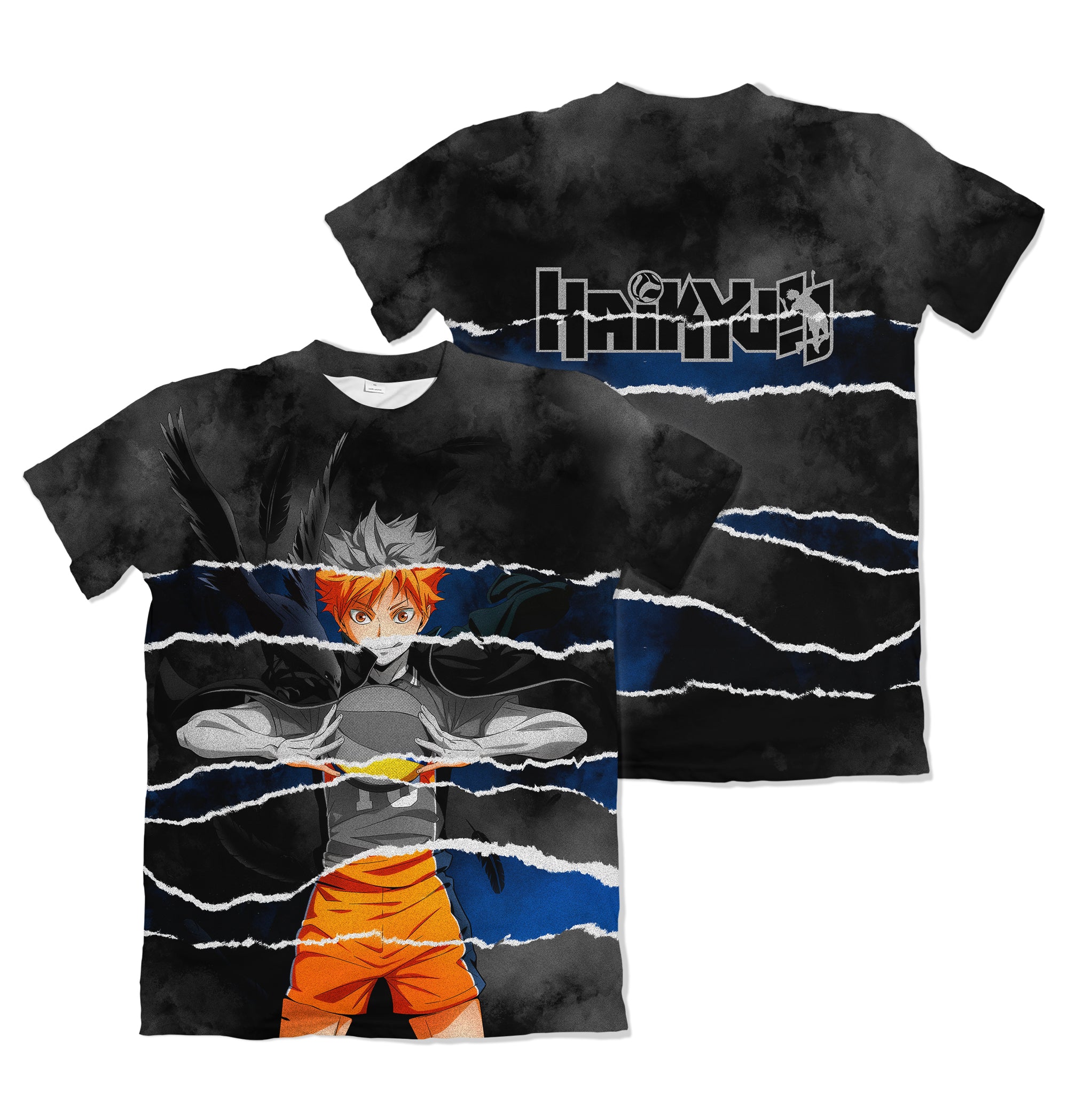 Camiseta Haikyuu Hinata Efeito Rasgado – Dry-Fit Premium Unissex | Swit Store