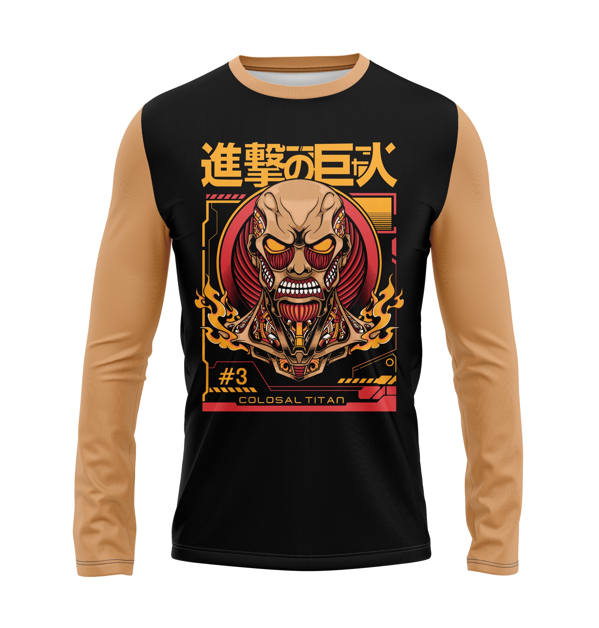 Camiseta Manga Longa Attack On Titan Tita Colossal – Dry-Fit Premium Unissex | Swit Store
