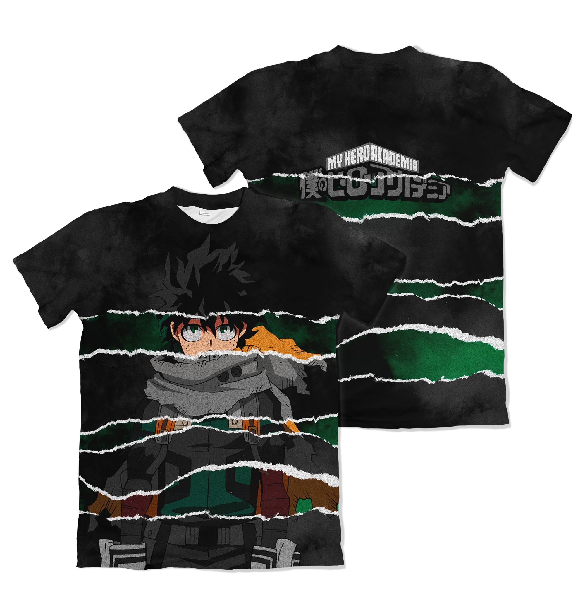 Camiseta Boku No Hero Deku Efeito Rasgado – Dry-Fit Premium Unissex | Swit Store