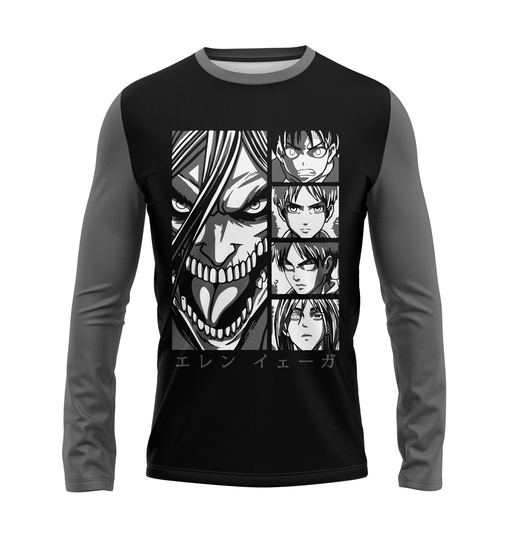 Camiseta Manga Longa Attack On Titan Eren – Dry-Fit Premium Unissex | Swit Store
