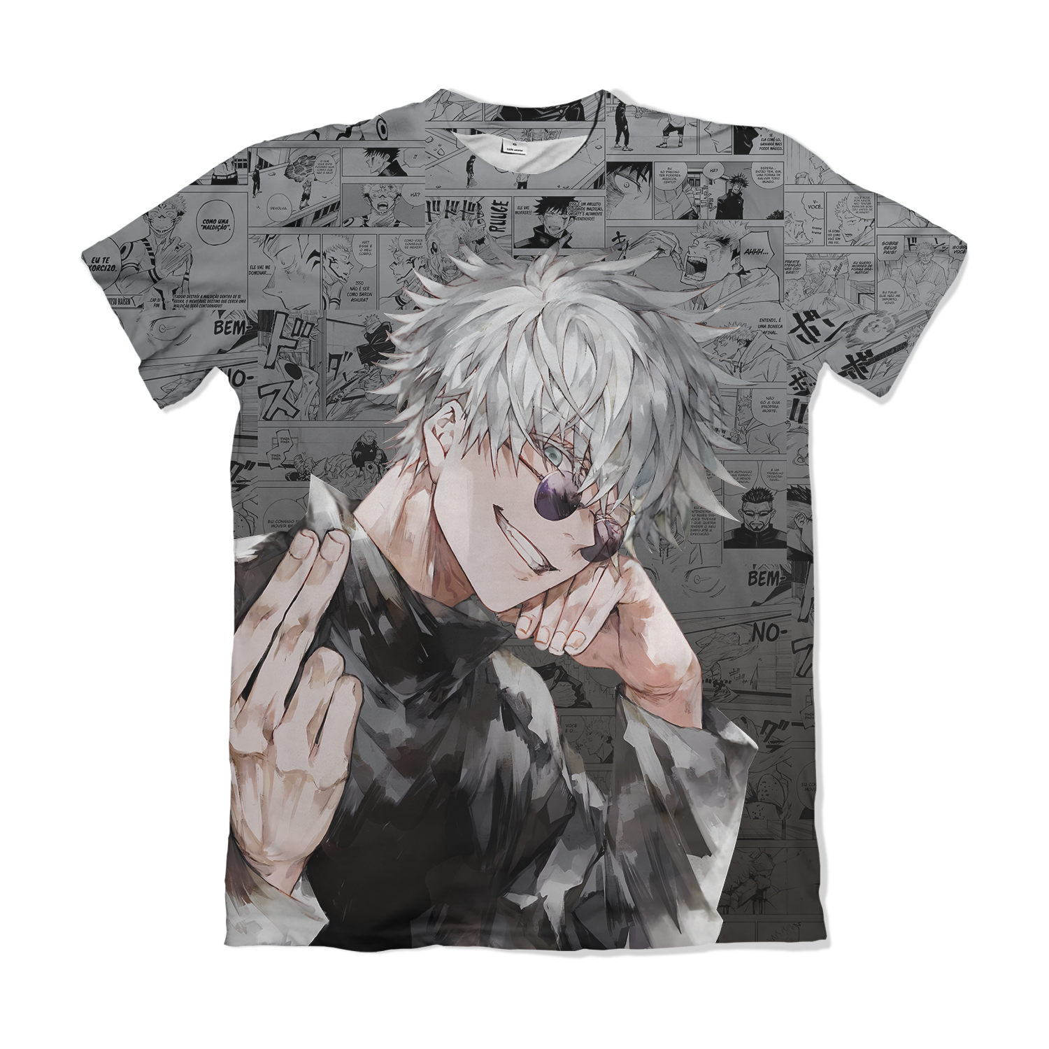 Camiseta Jujutsu Kaizen Satoru Gojo Cinza – Dry-Fit Premium Unissex | Swit Store