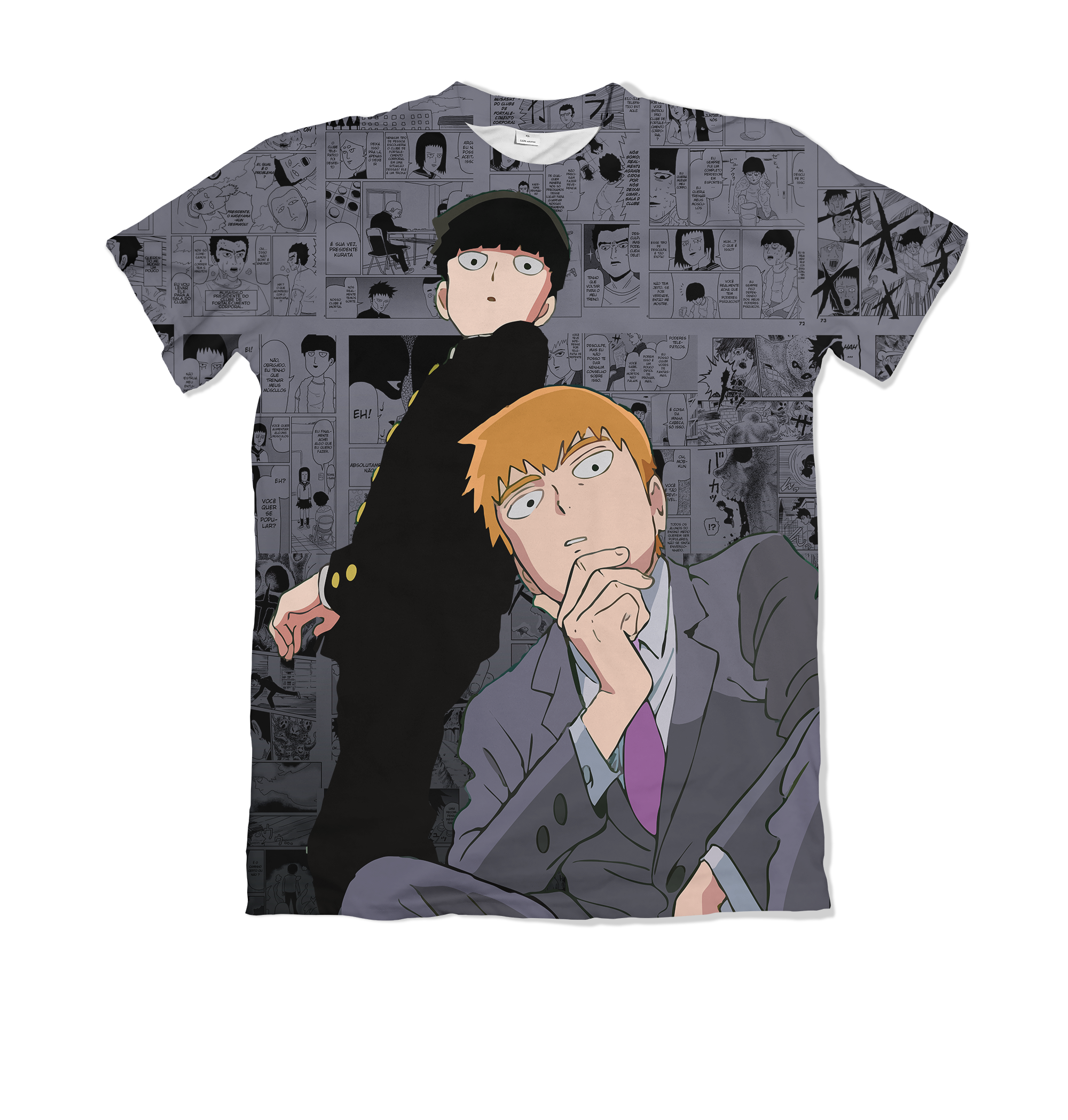 Camiseta Mob Psycho Prata – Dry-Fit Premium Unissex | Swit Store