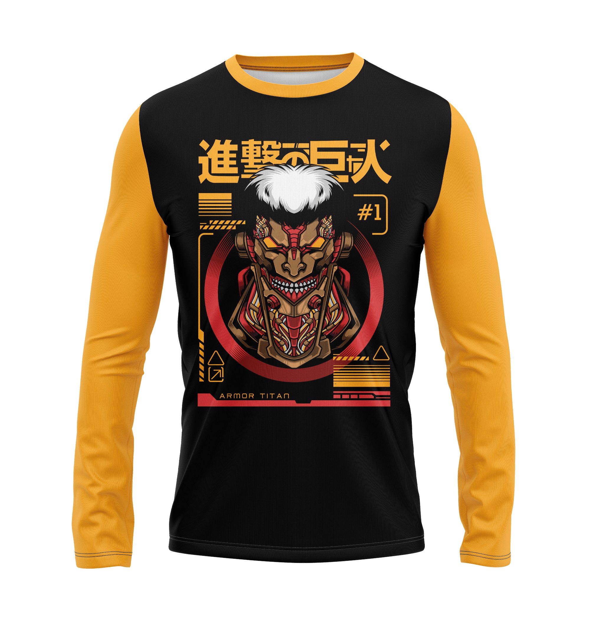 Camiseta Manga Longa Attack On Titan Tita Blindado – Dry-Fit Premium Unissex | Swit Store