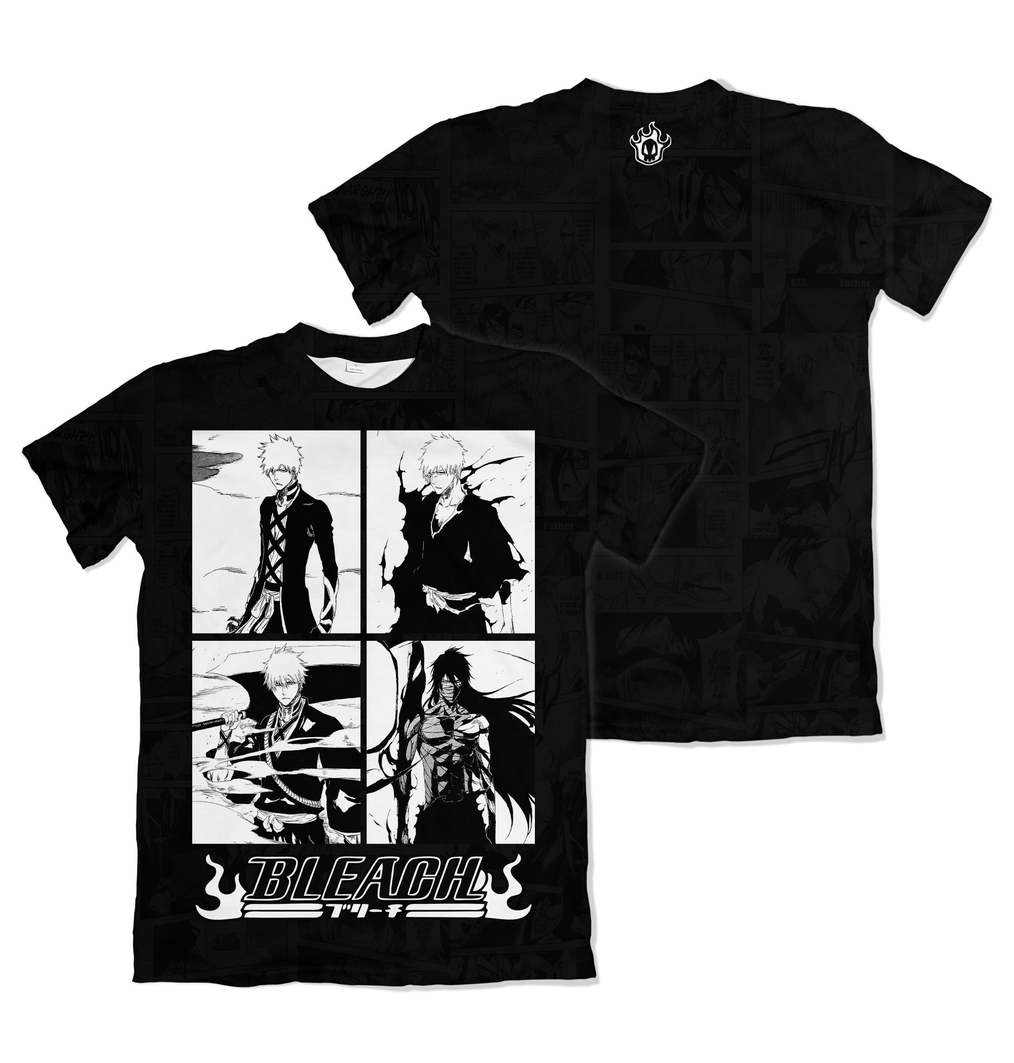 Camiseta Bleach Ichigo Kurosaki Transformacoes Preto – Dry-Fit Premium Unissex | Swit Store