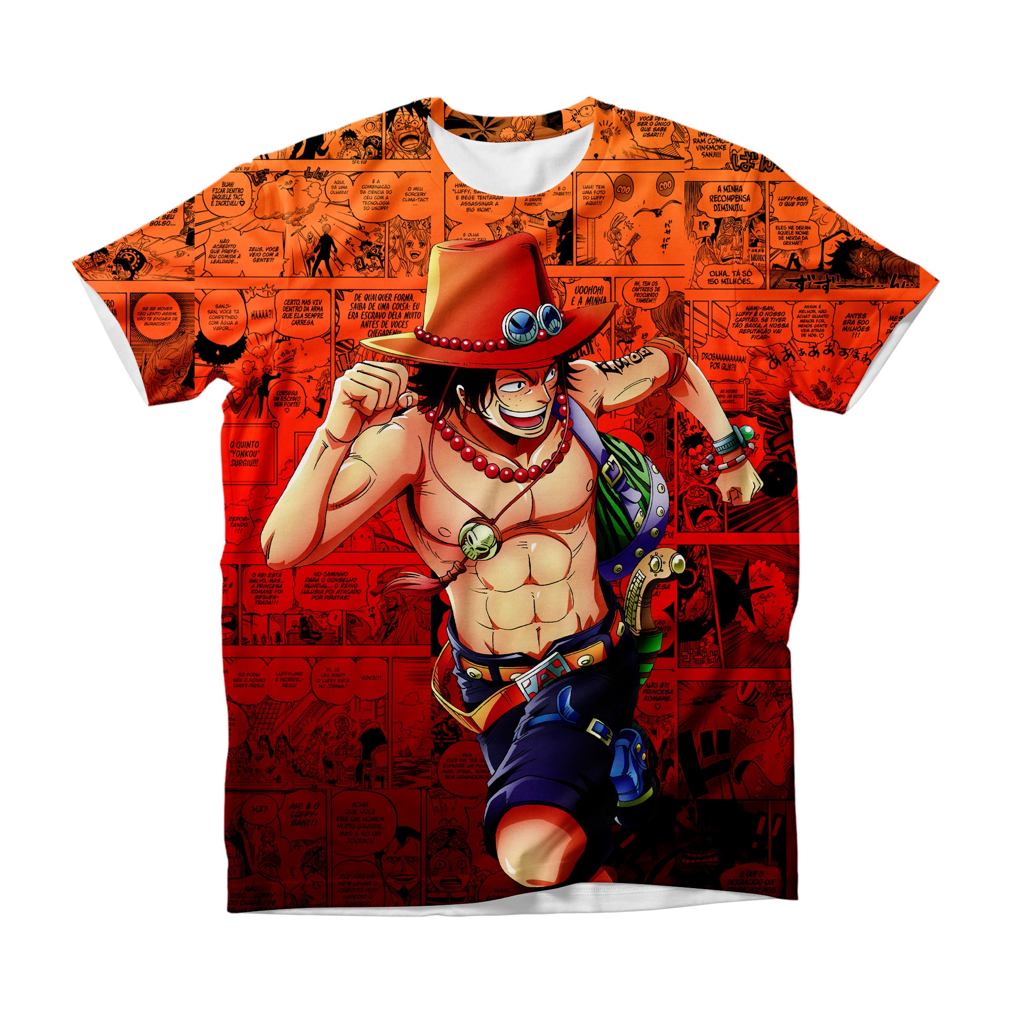Camiseta One Piece Portgas D Ace – Dry-Fit Premium Unissex | Swit Store