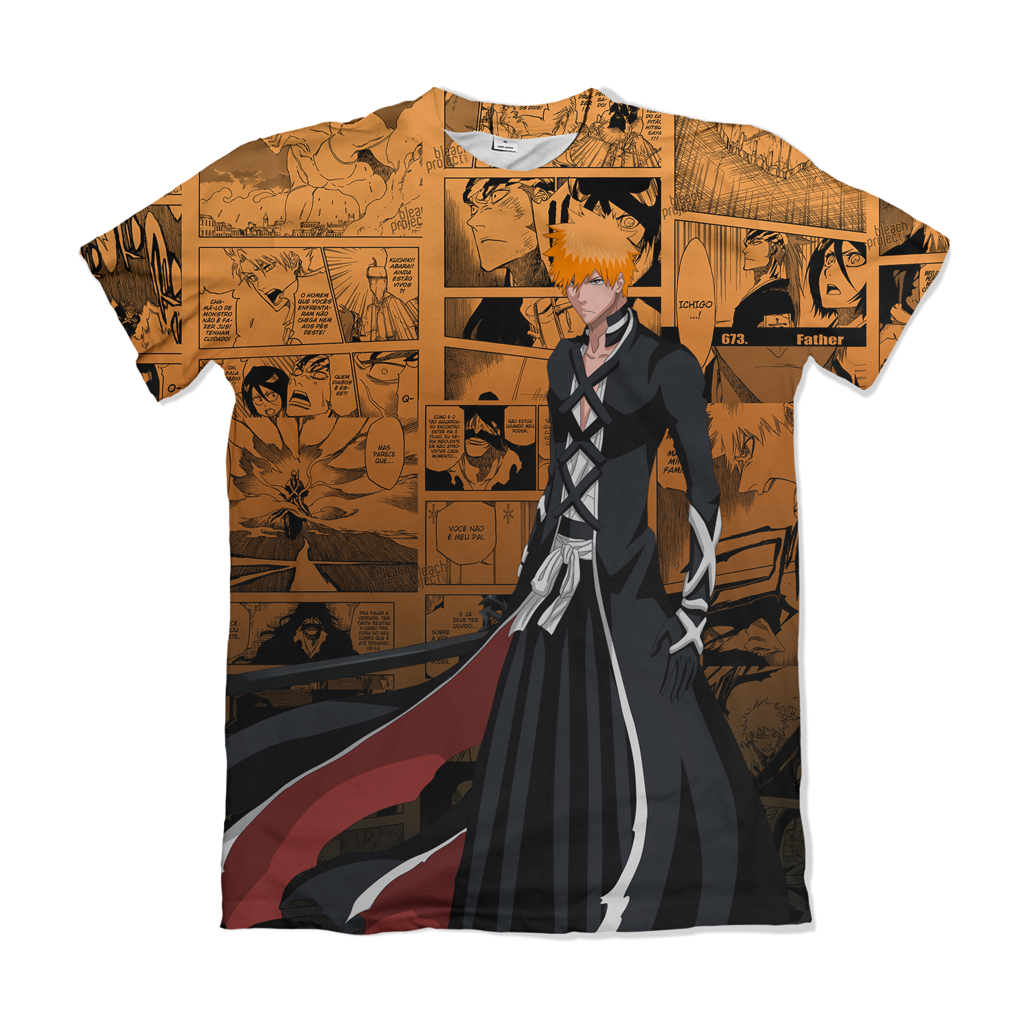 Camiseta Bleach Ichigo Kurosaki Fullbringer Shinigami Bankai – Dry-Fit Premium Unissex | Swit Store