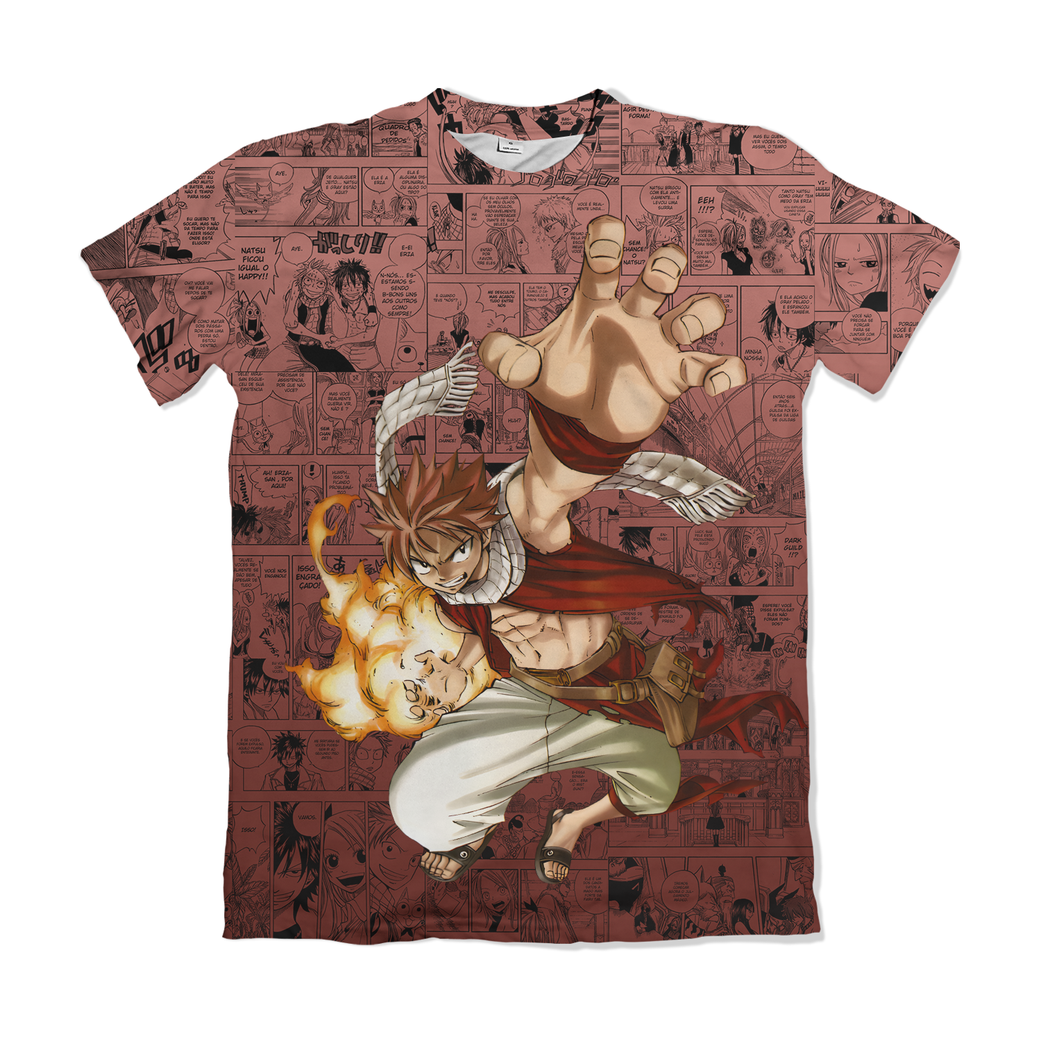 Camiseta Fairy Tail Natsu Dragneel Vermelho – Dry-Fit Premium Unissex | Swit Store