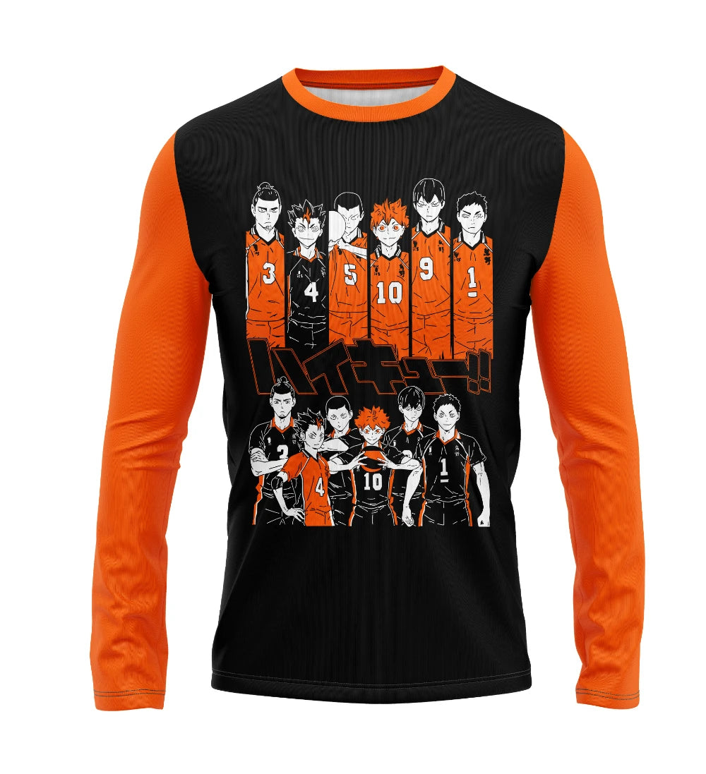 Camiseta Manga Longa Haikyuu Karasuno – Dry-Fit Premium Unissex | Swit Store