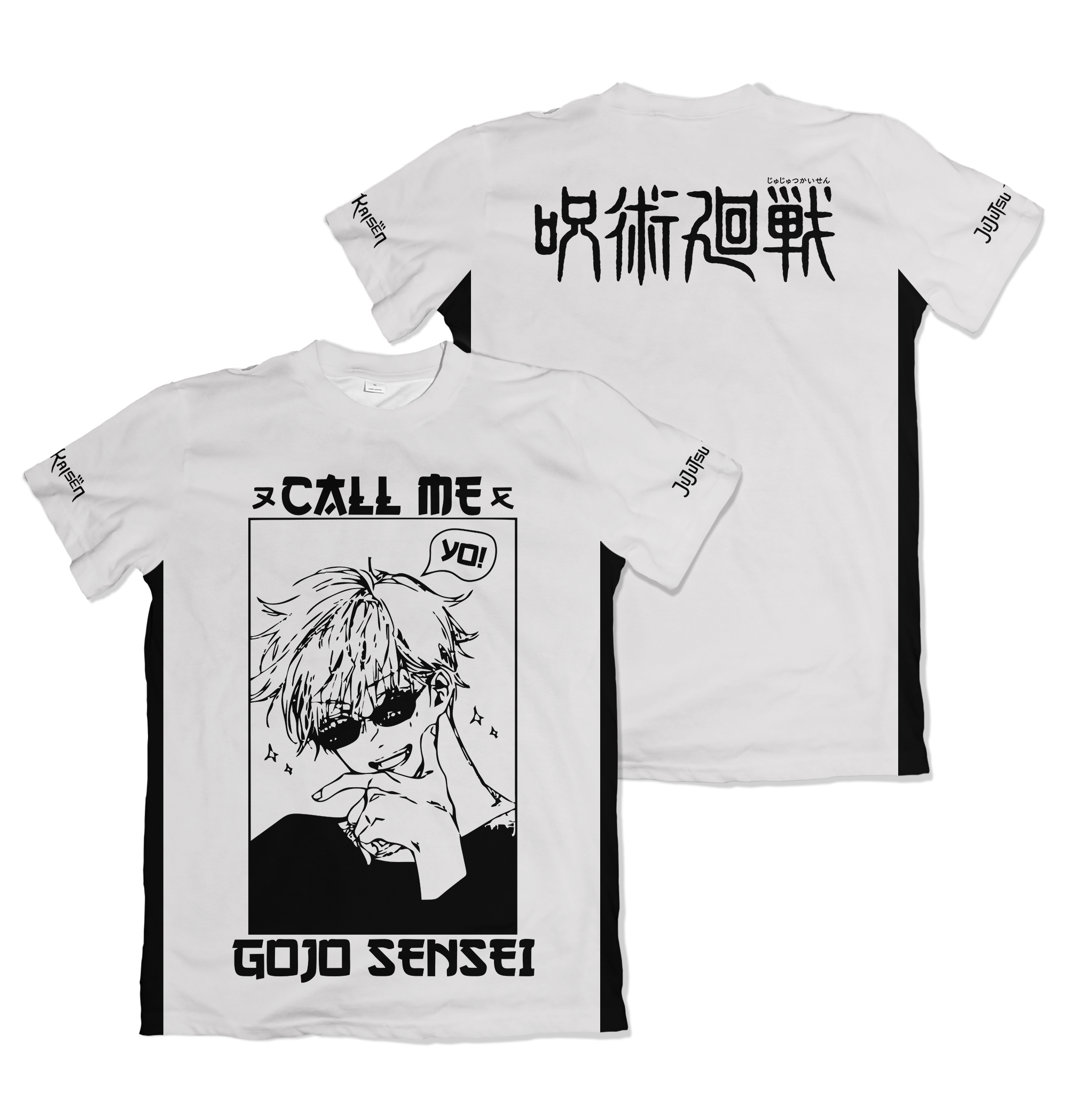 Camisa Jujutsu Kaizen - Satoru Gojo - Camisa Branca Estilizada
