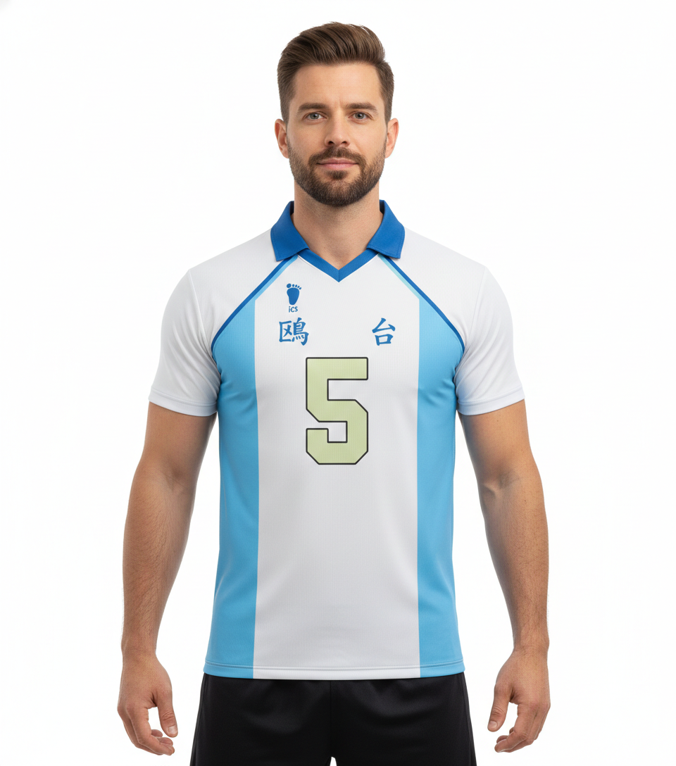 Camiseta Uniforme Haikyuu Kamomedai Mod – Dry-Fit Premium Unissex | Swit Store