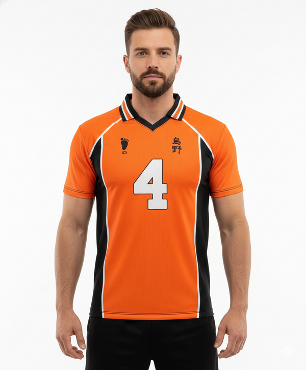 Camiseta Uniformes Uniforme Haikyuu Karasuno Mod 2 Dry-Fit Premium Unissex