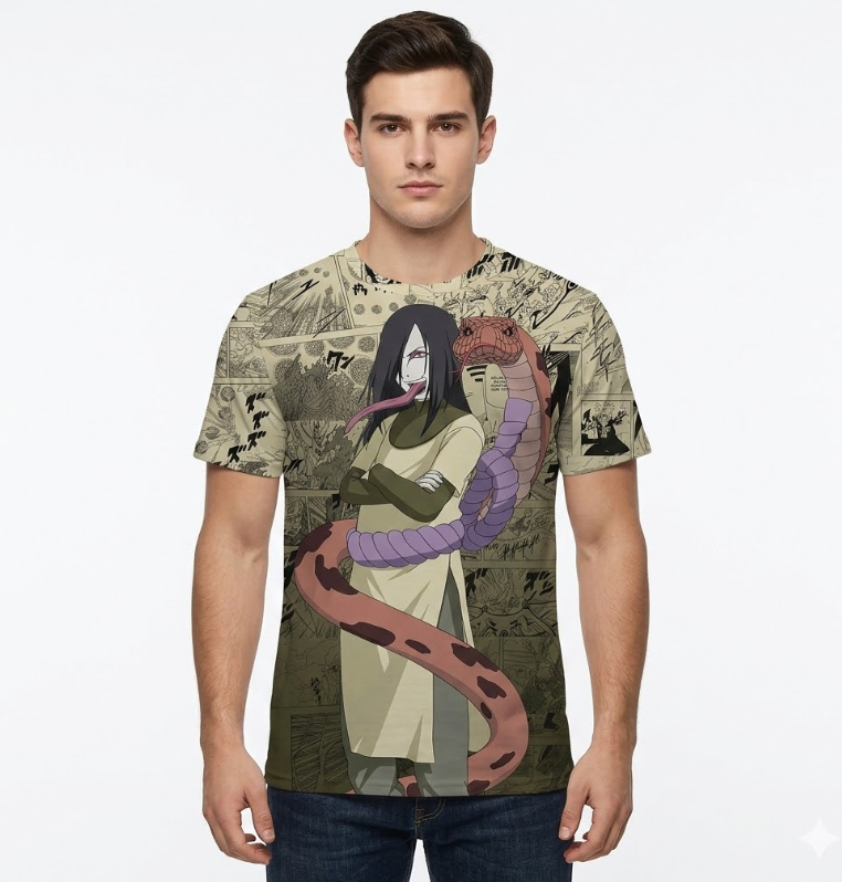 Camiseta Naruto Orochimaru Dry-Fit Premium Unissex