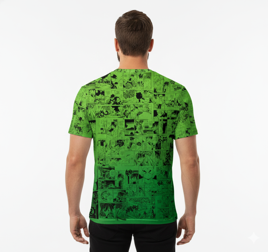 Camiseta Pokémon Caterpie, Mangá Verde Dry-Fit Premium Unissex