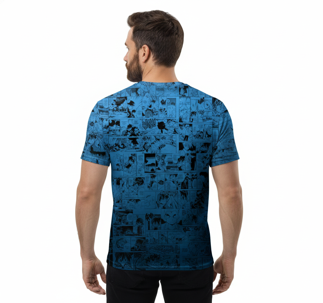 Camiseta Pokémon Tangela, Mangá Azul Dry-Fit Premium Unissex