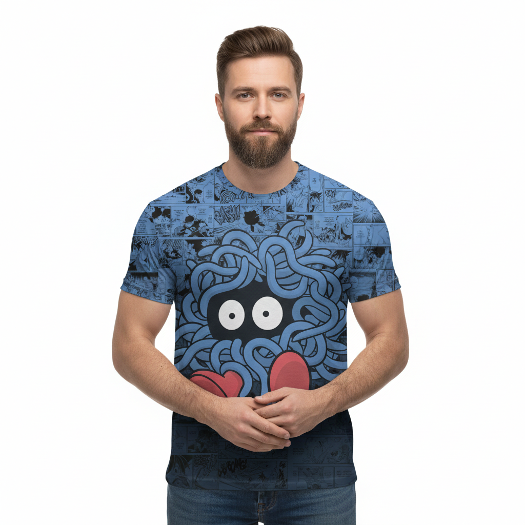 Camiseta Pokemon Tangela Azul – Dry-Fit Premium Unissex | Swit Store