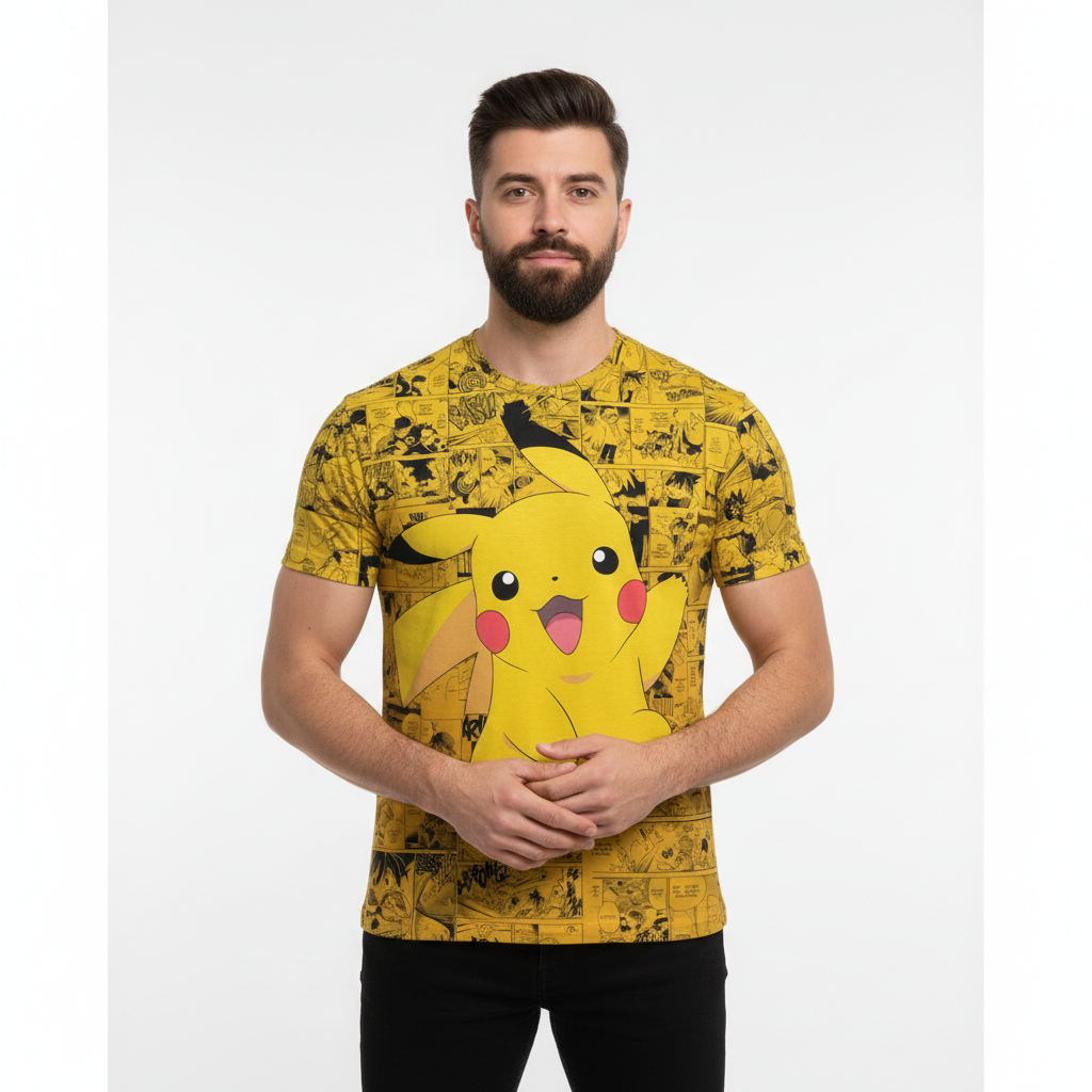 Camiseta Pokemon Pikachu Amarelo – Dry-Fit Premium Unissex | Swit Store