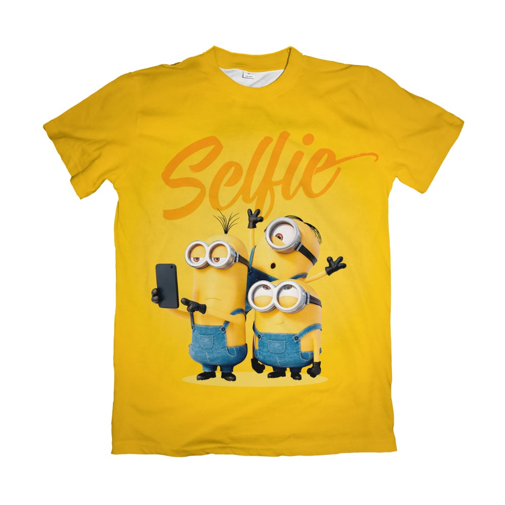 Camiseta Estampada Camisa Minions - Minions Selfie 2 – Dry-Fit Confortável Unissex
