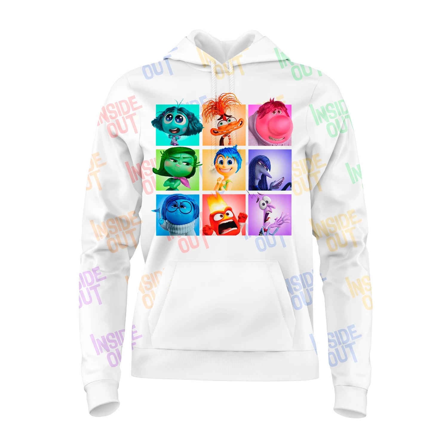 Moletom Divertidamente Todos Os Personagens Branco – Unissex | Swit Store