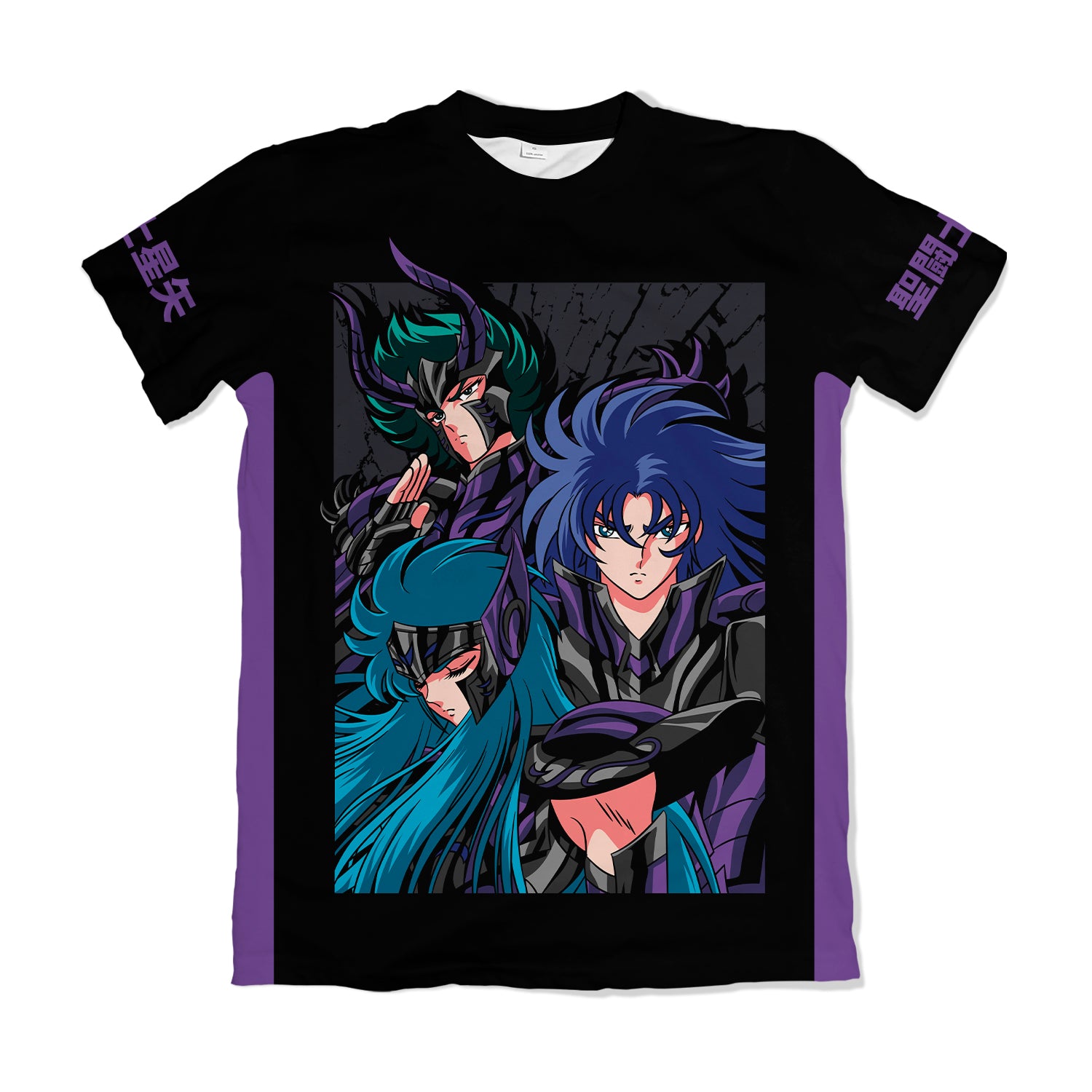 Camiseta Cavaleiros Do Zodiaco Kamus Shura E Saga – Dry-Fit Premium Unissex | Swit Store