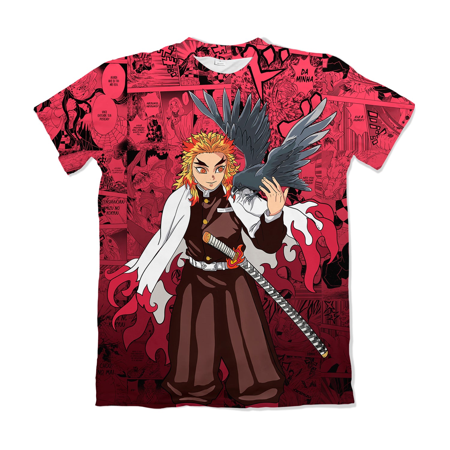Camiseta Kimetsu no Yaiba Filme – Rengoku | Dry Fit Premium Unissex