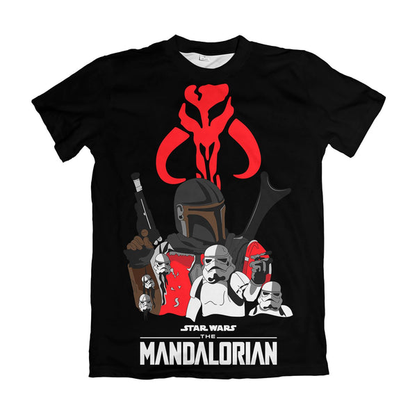 Camiseta The Mandalorian Mandaloriano e Stormtroopers
