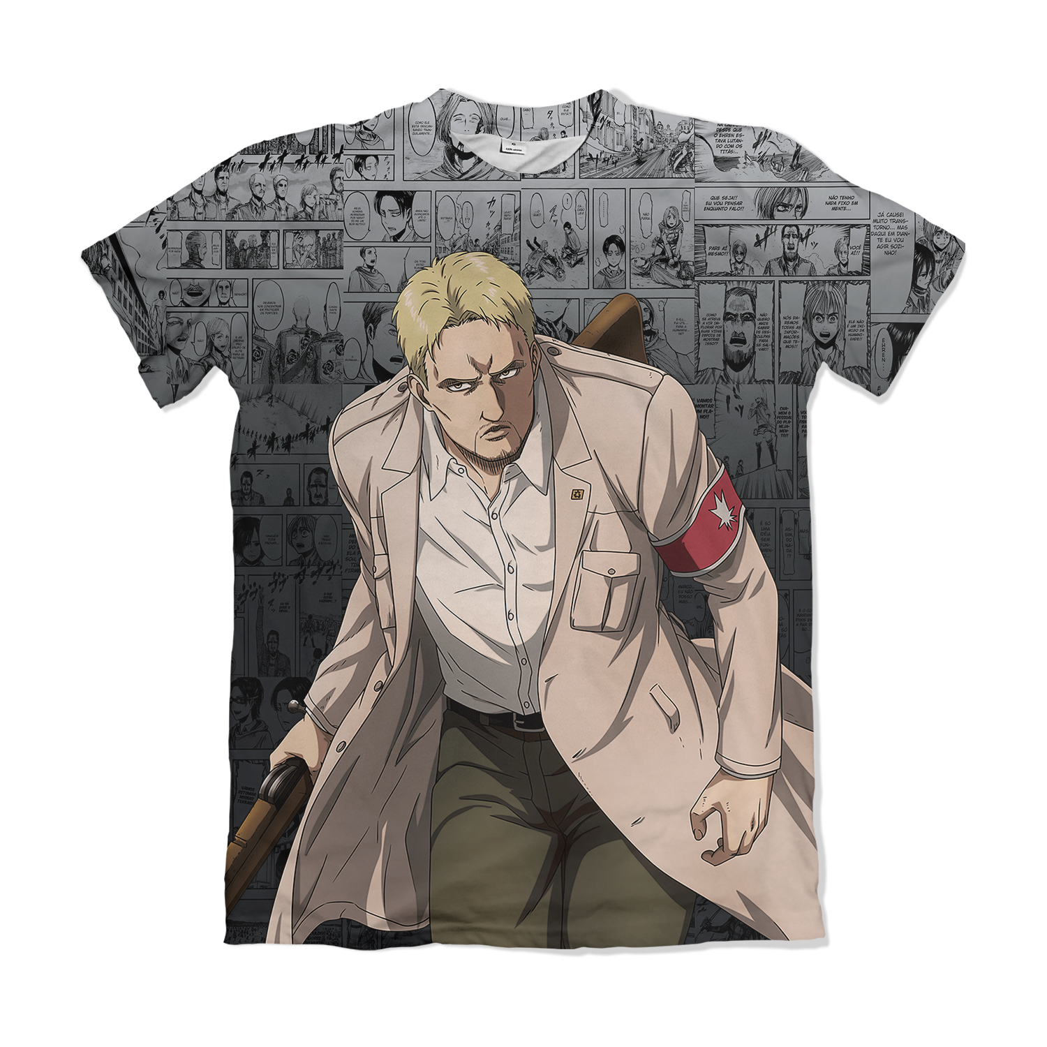 Camiseta Attack on Titan - Reiner 2 - Prata