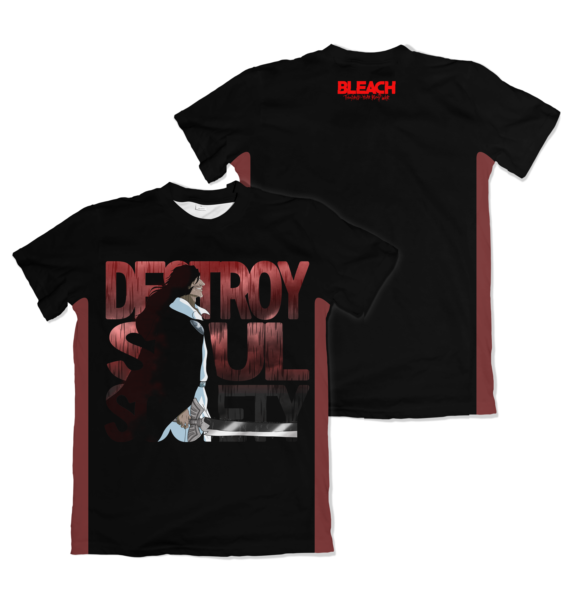 Camiseta Bleach Ichigo Kurosaki Ywach Destroy Soul Society Preta – Dry-Fit Premium Unissex | Swit Store