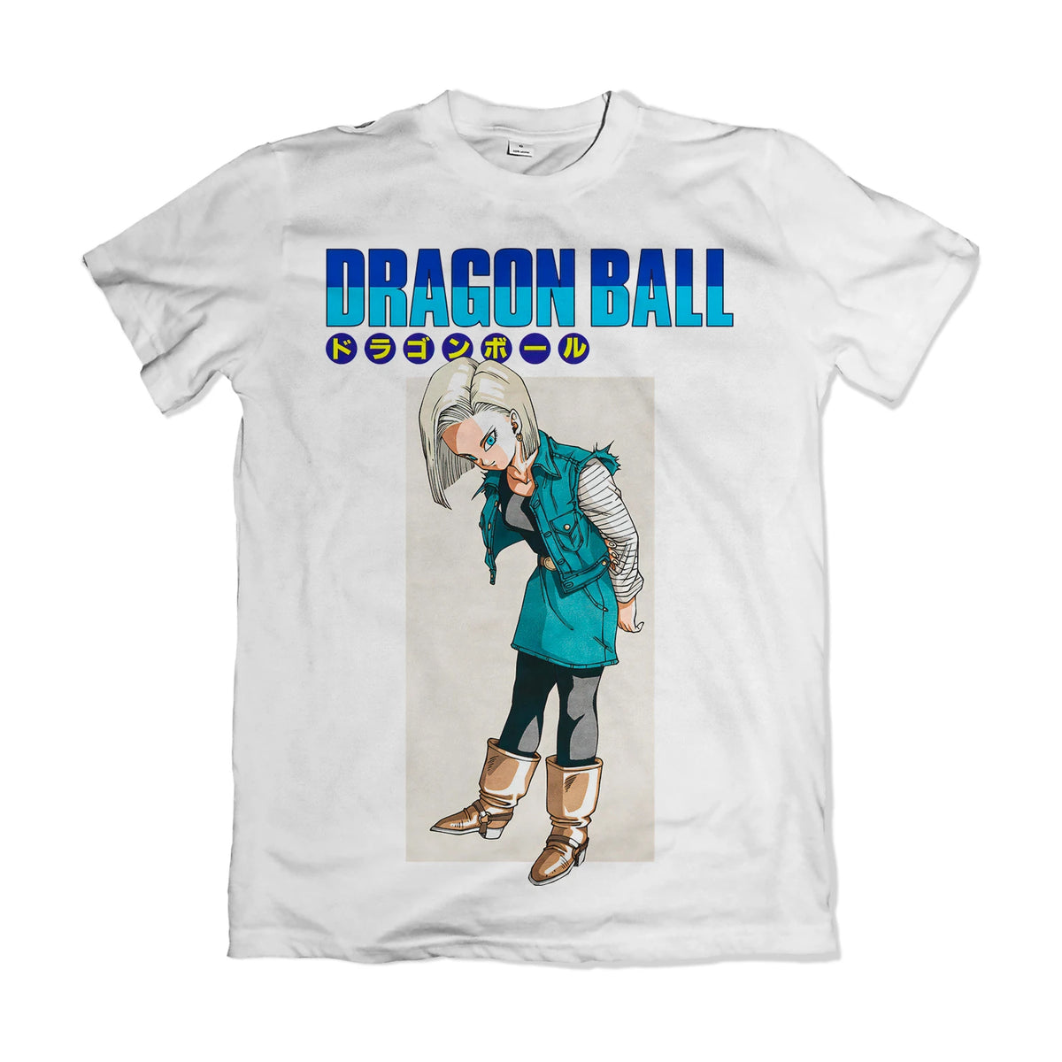 Camiseta Dragon Ball Androide 18 Frente Dry-Fit Premium Unissex