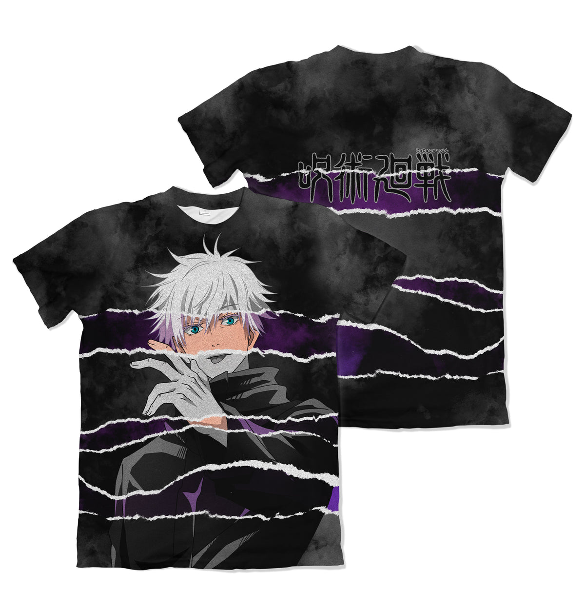 Camiseta Jujutsu Kaisen Gojo Efeito Rasgado Dry-Fit Premium Unissex