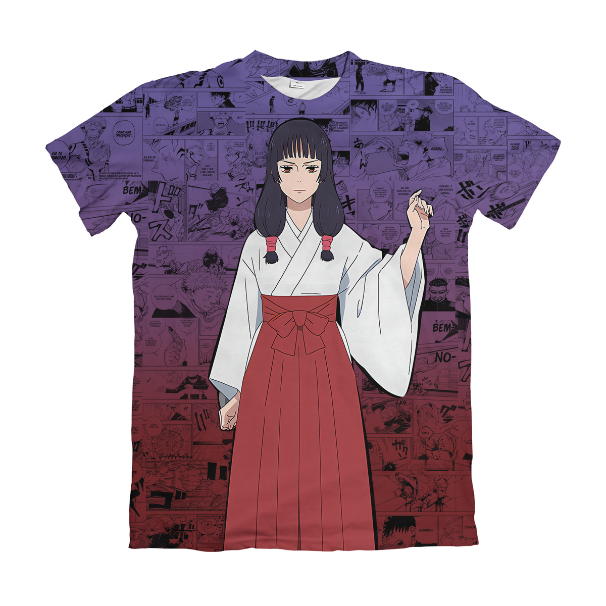 Camiseta Jujutsu Kaisen Hidden Inventory Utahime Iori Azul e Vermelho Dry-Fit Premium Unissex