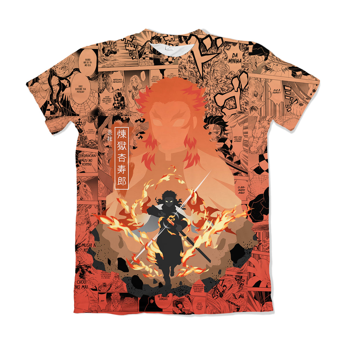 Camiseta Demon Slayer Rengoku 3 Dry-Fit Premium Unissex