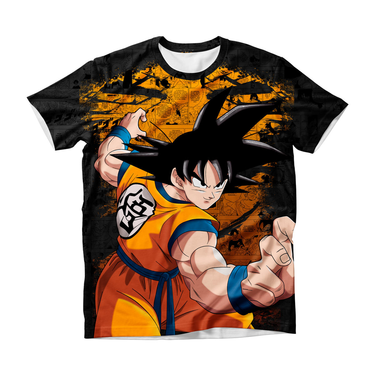 Camiseta Dragon Ball Goku Pose de Luta Dry-Fit Premium Unissex