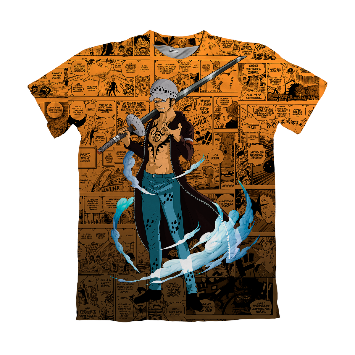 Camiseta One Piece Trafalgar Law Wano Dry-Fit Premium Unissex