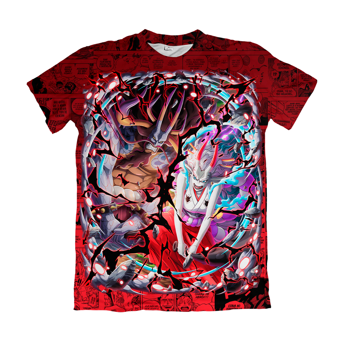 Camiseta One Piece Yamato e Kaidou Modo Besta Dry-Fit Premium Unissex