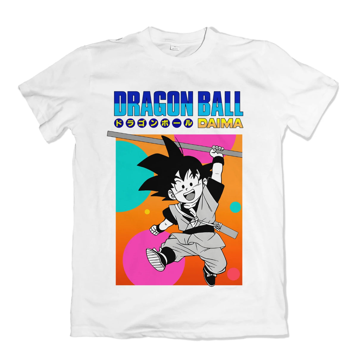 Camiseta Dragon Ball Daima Goku Preto e Branco Dry-Fit Premium Unissex