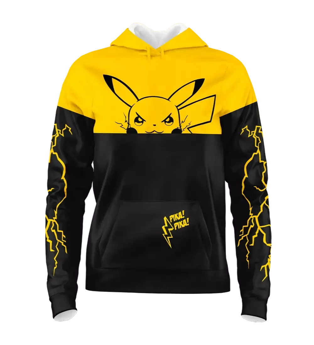 Moletom Pokémon Pikachu Bicolor Premium Unissex