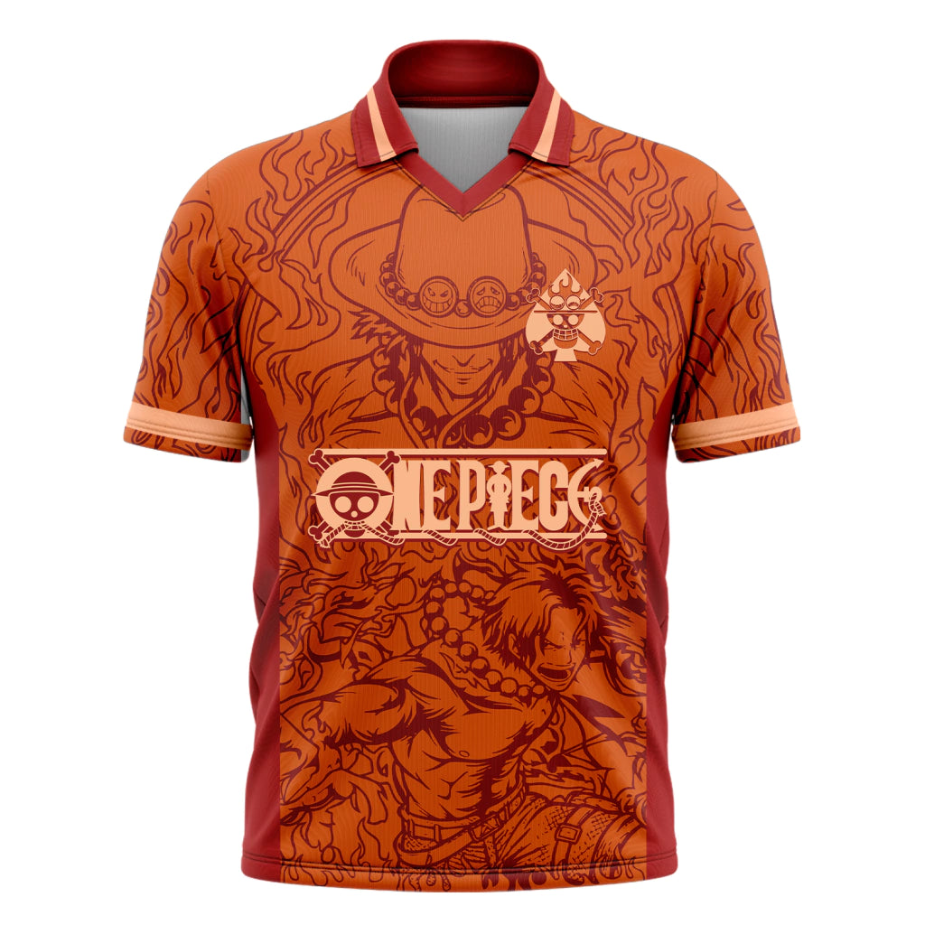 Camiseta One Piece Pirata Das Chamas Dry-Fit Premium Unissex