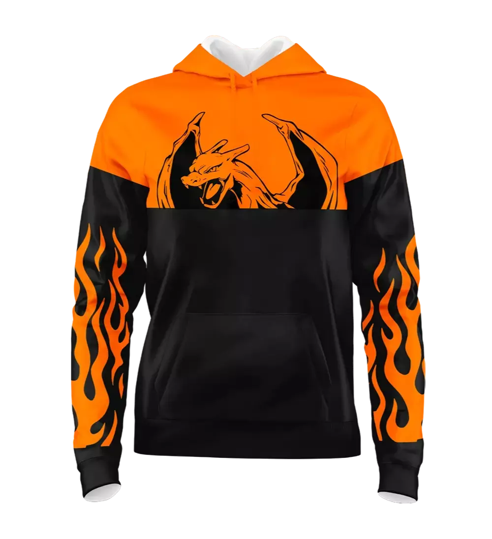 Moletom Pokémon Charizard Bicolor Premium Unissex